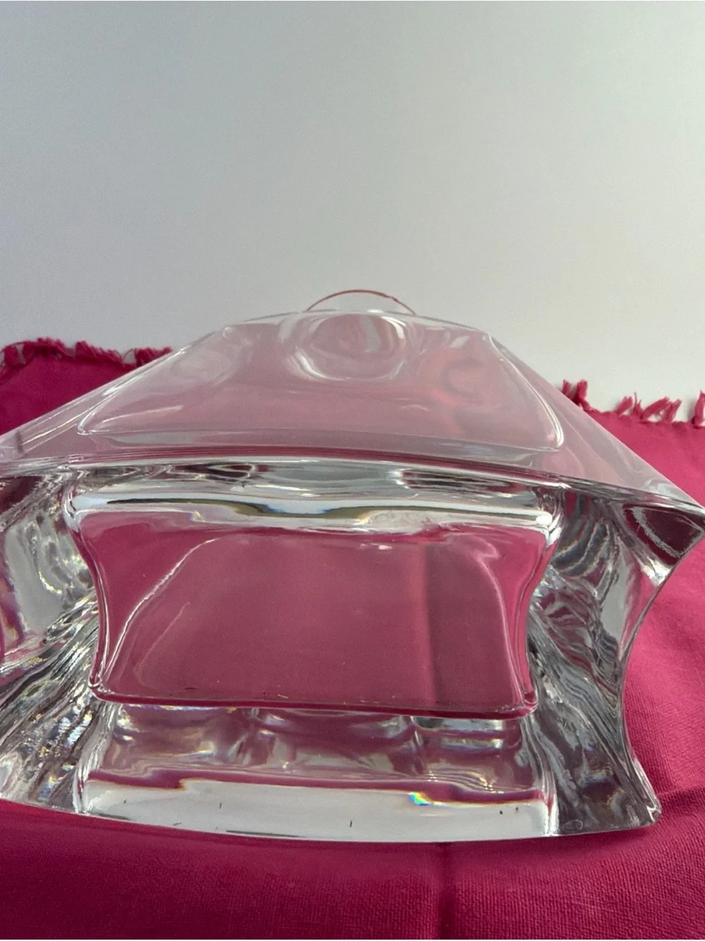 Crystal Decanter with Stopper Heavy 10.75” tall Modern